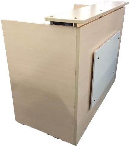 DFS Reception desk shell which fits a 15" monitor - 60" W by 30" D by 44" H Warm Maple and White front