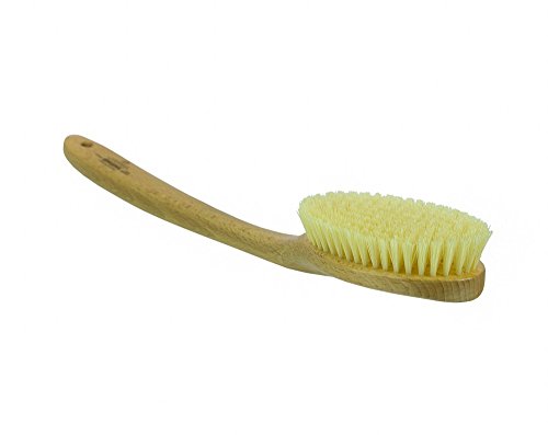 Kent FD10 Beech Wood Shower Brush - Bath Brush - Dry Skin Body Exfoliate - Shower and Bath Scrubber For Wash Brushing, for Wet and Dry Body Brushing - Foot Scrub, Leg Exfoliate
