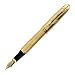 Gullor 450 Pure Golden with Carving Lines Fountain Pen Medium Nib 18kgp Fountain pen