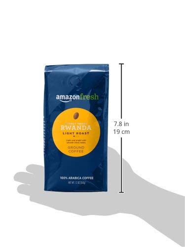 AMAZON FRESH, RWANDA GROUND COFFEE, LIGHT ROAST, 12 OZ