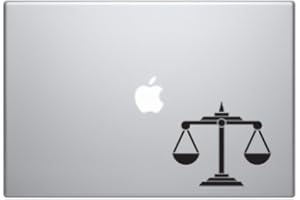 Applicable Pun Scales of Justice Decal – 5 Inch Black Vinyl Law Balance Support and Opposition Sticker for Cars, Laptops, and Windows – Durable, Weatherproof, Easy to Apply