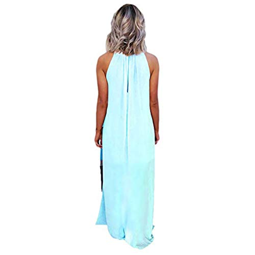TOTOD Dress - Womens Sleeveless Bohemian Tie-Dye Illusion Print Racerback Long Tank Beach Sundress