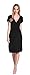 Glamour Empire Women's Knee Length Short Sleeve Jersey Skater Summer Dress 108 (Black, 14)