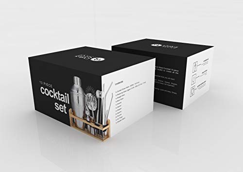 13-Teiliges Professionelles Cocktail Shaker Set - Edelstahl – Bild 8