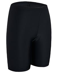 Pantalones cortos cortos para dama con tabla deportiva UPF50 +, parte inferior del traje de baño Skinny Capris Swim Shorts