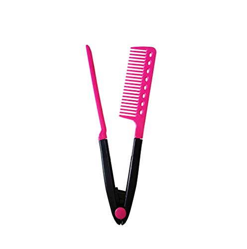 YITRUST V Shaped Easy Heat Resistance Flat Iron Comb Styling Hair Straightening Hairdressing Tool