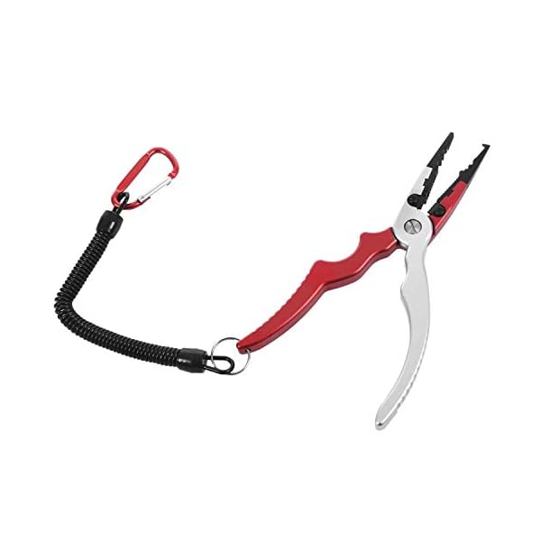 HYY-YY. Neue Aluminium-Angelzange Split Ringschneider Angelhalter Angelegenheit mit Scheide & einziehbarer Tether-Combo… – Bild 8