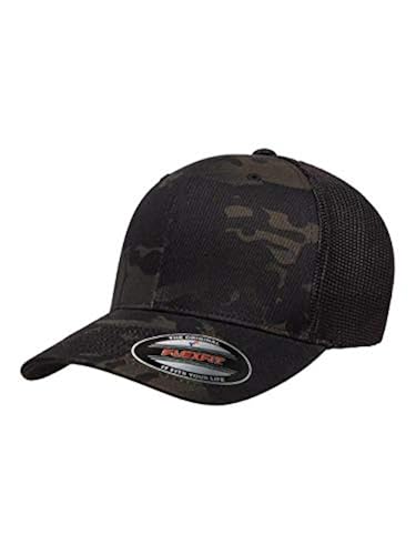 Yupoong Adult Flexfit® Multicam® Trucker Mesh Cap OS BLACK