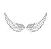 S295 Sterling Silver Ear Climber Crawler Angel Wings CZ Cuff Stud Earrings