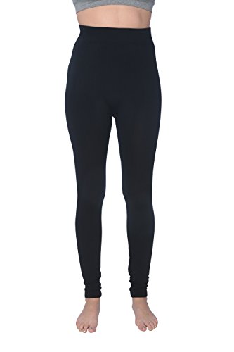 Active Club 6-Pack High-Waisted Leggings Pants â€“ Ultra Soft - reg and Plus Size (Black/M/L)