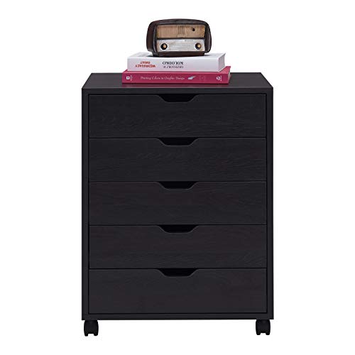 Vicllax 5 Drawer Unit Mobile File Under Desk Storage Cart for