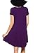 VIISHOW Women's Casual Plain Simple Mini T-Shirt Loose Dress Purple L