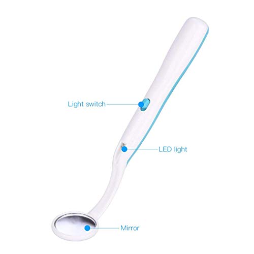 AZDENT Oral Care Anti Fog Dental Mirror Mouth Tooth Inspection Mirror with LED Light Pack of 2 - Thumbnail 2
