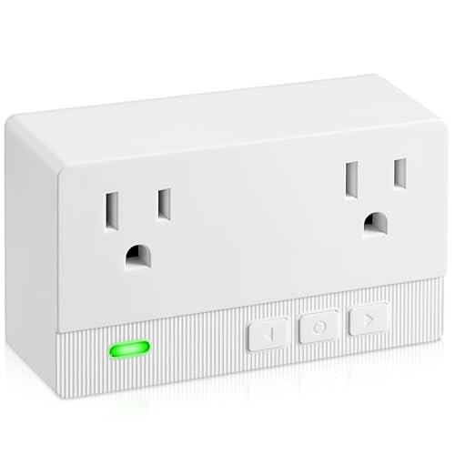 Power Failure Alarm with 2 Socket,80-110dB Adjustable Freezer Alarm with 4 Siren,Power Loss Alert with LED Indicator,Blackout Alert for GFI/GFCI Trips,Refrigerator,Aquarium Air Pump