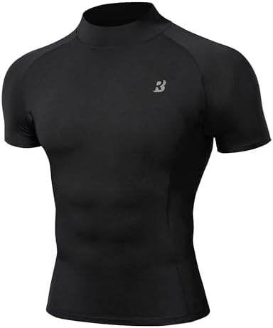 Amazon.com: Nxtrnd Men's Turtleneck Compression T-Shirt, Short