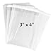 200 pcs 3x4 Crystal Clear Resealable Recloseable Cellophane/SelfSeal Bags