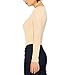 May&Maya Women's Long Sleeve Sheer Mesh Top (XXL, Beige)