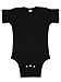 RABBIT SKINS Baby Bodysuit Girl & Boy | Newborn 0-3 Months to 24 Month Toddler, Snap Easy Closure (4400) Black, NB