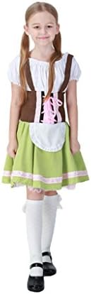 Jimcoser Halloween Kids' Oktoberfest Costune California Costumes Girls' Bavarian Bar Maid Costume Boys' Lederhosen Costume