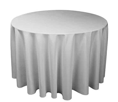 Sterling Mill Polyester Round Tablecloth – Christmas Elegant Table Cover for Weddings, Dinner, Parties, Birthday, Banquets and Events