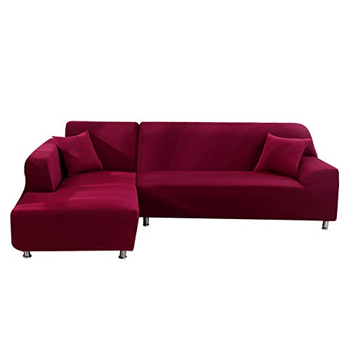 Cjc Universal Sofa Covers For L Shape 2pcs Polyester Fabric