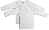 Spencer's 2 Pack White Long Sleeve Lap Shoulder Shirt-3/6M