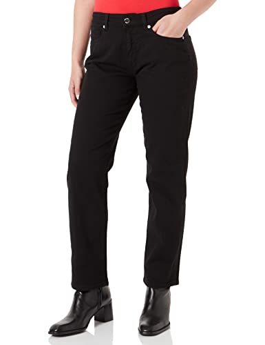 Moschino 5 Pocket Trousers with Brand Heart Tag Pantalones Informales, Negro, 36 para Mujer