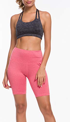 Custer\'s Night High Waist Out Pocket Yoga Short Tummy Control Workout Running 4 Way Stretch Yoga Leggings (Wine red Snow Dot, XL)