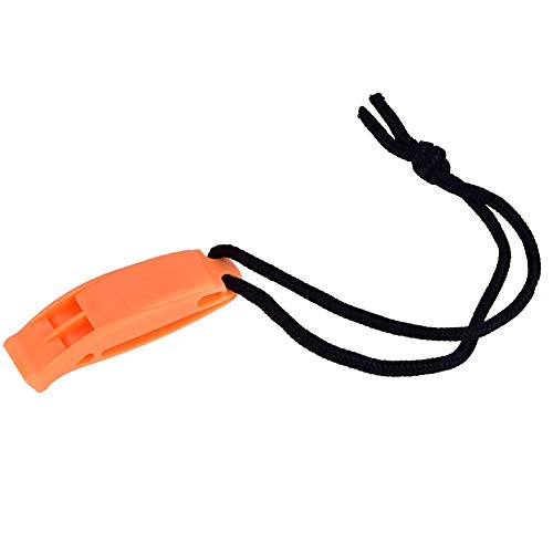 Keenso Whistle, Scuba Whistle 3Colors Loud Safety Emergency Whistle for Diving Hiking Camping Neon Orange Dive Whistle