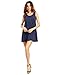 ROMWE Women's Casual T-Shirt Sleeveless Swing Dress Tunic Tank Top Dresses Navy XXL