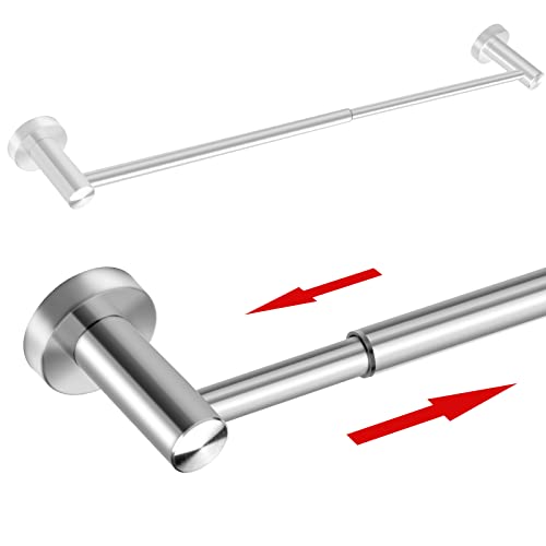 Brushed Nickel Towel Bar for Bathroom, Bathroom Towel Bar Adjustable 16 to 24 Inch, Stainless Steel Towel Rod, Bath Towel Bars Wall Mounted with Screws, Adaptable to Different Size Needs - Tesuchan
