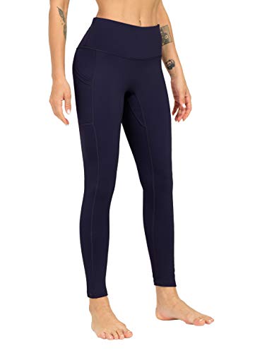 ZIIIIIZ High Waist Yoga Pants for Women Tummy Control Workout Athletic Compression Leggings with Pockets for Women(Navy-M)