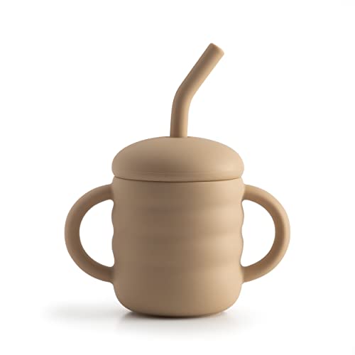 Cute 21 Silicone Straw Sippy Cup with Stopper 5.4 OZ Spillproof Sippy Cups for Baby 6