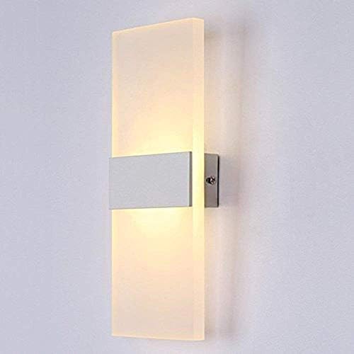 SISVIV LED Wall Lights Sconces Up Down Wall Light Modern Acrylic 6W Indoor Wall Lamp for Living Room Bedroom Corridor, Warm White