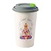 Let That Shit Go Meditating Buddha Ceramic Coffee Travel Mug 12 oz. with Sealed BPA Free Lid - Dishwasher and Microwave Safe - Yoga Coffee Mug - Funny Quote for Yoga Lovers