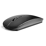 Perman Slim 2.4 GHz Optical Wireless Mouse Mice with USB Receiver for Macbook Computer PC Laptop Gamer Black
