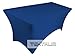 TEKTRUM 6 FT LONG RECTANGULAR STRETCH TABLECLOTH DJ JACKET COVER FOR TRADE SHOW - PREMIUM FABRIC - BLUE COLOR