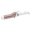 Conair Double Ceramic Curling Iron, 1.5 Inch Curling Iron, White/Rose Gold