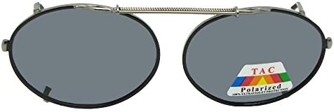 Oval Polarized Clip-on Sunglasses