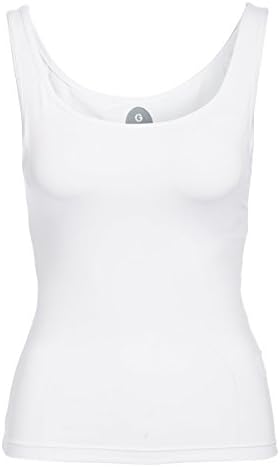 Covergirl Activewear Womens Premium Hidden Support Athletic Tank-Top (Medium, White)