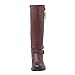 GLOBALWIN Women's Brown Knee High Boots Fashion Comfortable Riding Boots For Women Low Heel With Zipper Size 10M