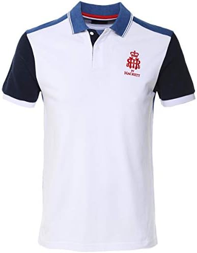 Hackett Men's Cotton HRR Polo Shirt White