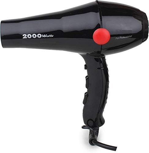 HoneyDell 2000 watt Professional Hair Dryer with 2 Switch speed setting for Men and Women(Black)