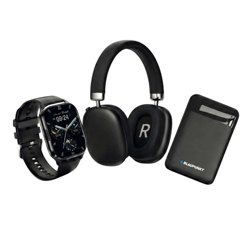 Pack Easy Connect 3-in-1 Smartwatch Uomo/Donna con Chiamate Bluetooth + Cuffie Bluetooth Over Ear Noise Cancelling + Power Bank 5000mAh USB-C
