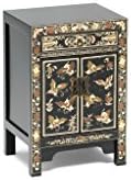 baumhaus The Nine Schools Oriental Decorated Black Small Cabinet