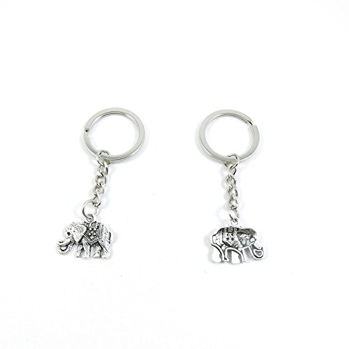 80 Pieces Keyring Keychain Keytag Key Ring Chain Tag Door Car Wholesale Jewelry Making Charms B4OD8 Thai Elephant