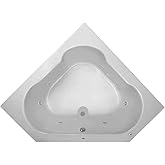 PROFLO PFWPLUSA6060L Grass Valley 60" x 60" Whirlpool Bathtub with 8 Hydro Jets and EasyCare Acrylic - Drop In or Corner Alco