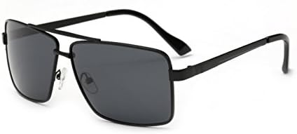 Dreamviva® Metal Frame Driving Anti-Glare UV Protected Polarized Sunglasses (black frmae, 56)