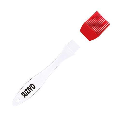 SUZIYO Silicone Basting/Pastry/Grilling/BBQ Brush, Serving for Kitchen Utensil Gadgets, Marinating, Cooking, Baking, Cake Desserts, Steak and More. Set of 2 (Red)
