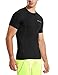 BALEAF Men's Short Sleeve Compression Shirts Gym Base Layer Compression Tops Color Black Size M